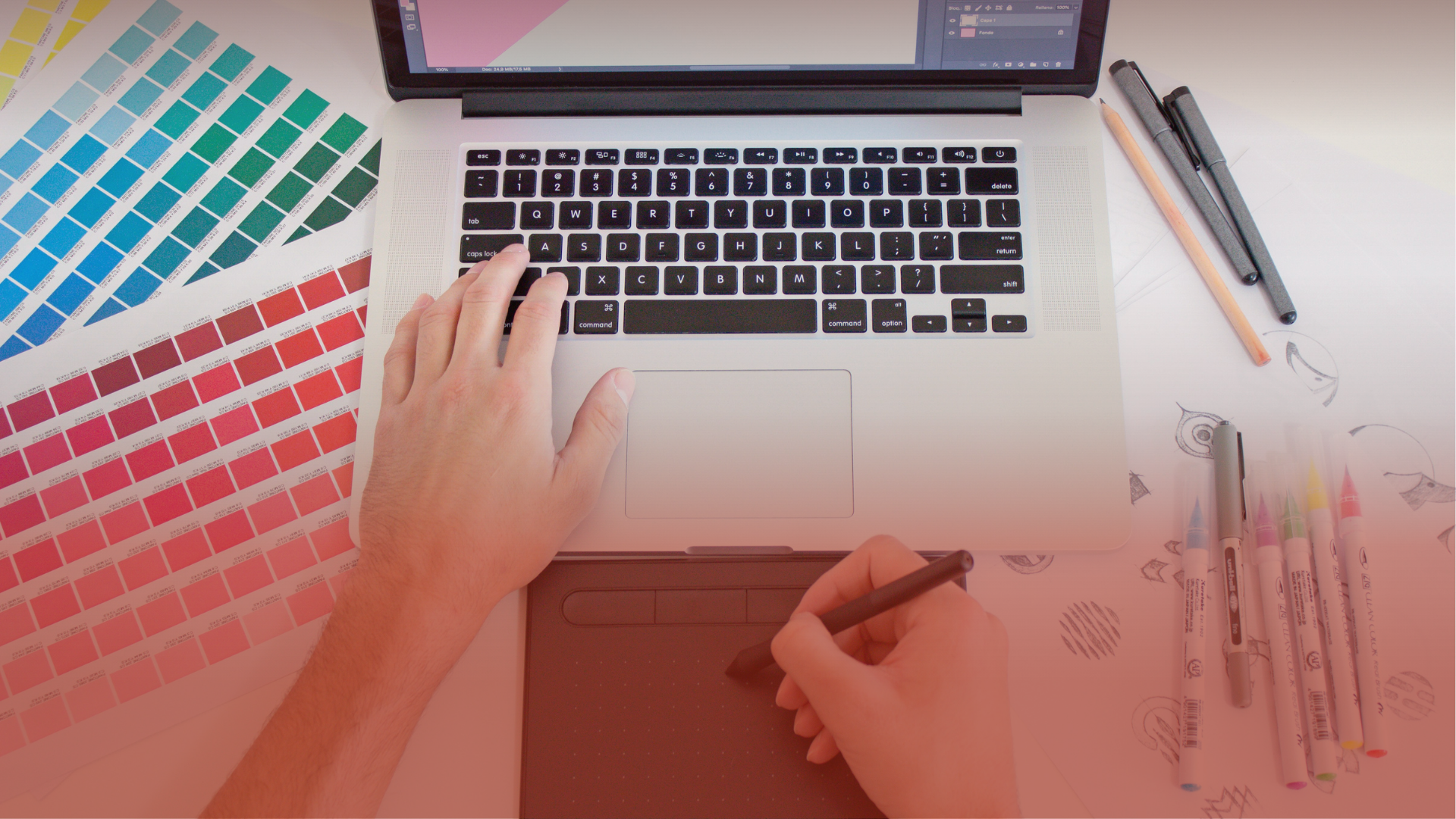 grafisk design och formgivning röd